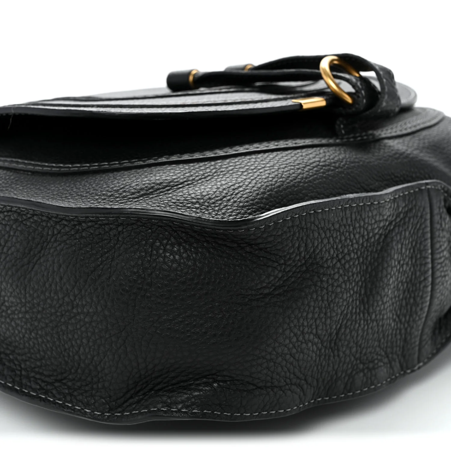 Calfskin Medium Marcie Satchel Black