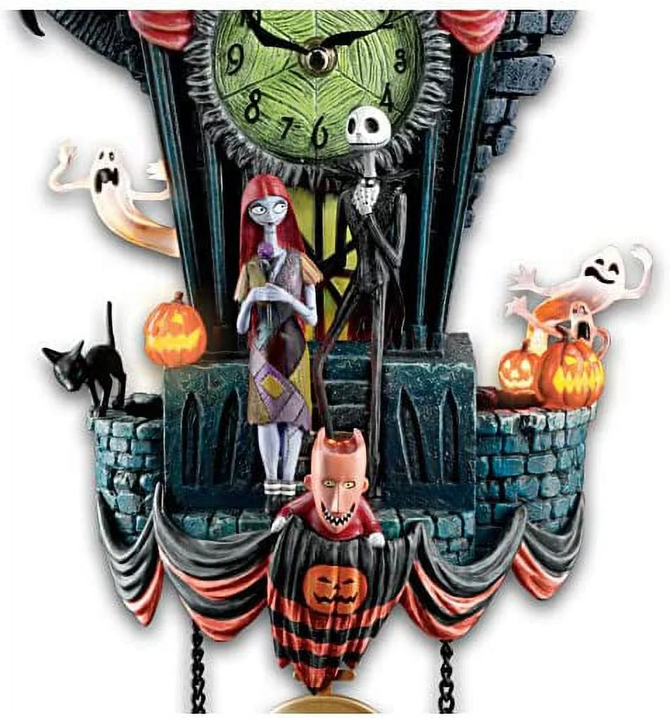 The Nightmare Before Christmas Cuckoo Clock, 21 inches, Musical, Light-Up, Limited Edition - Image 3