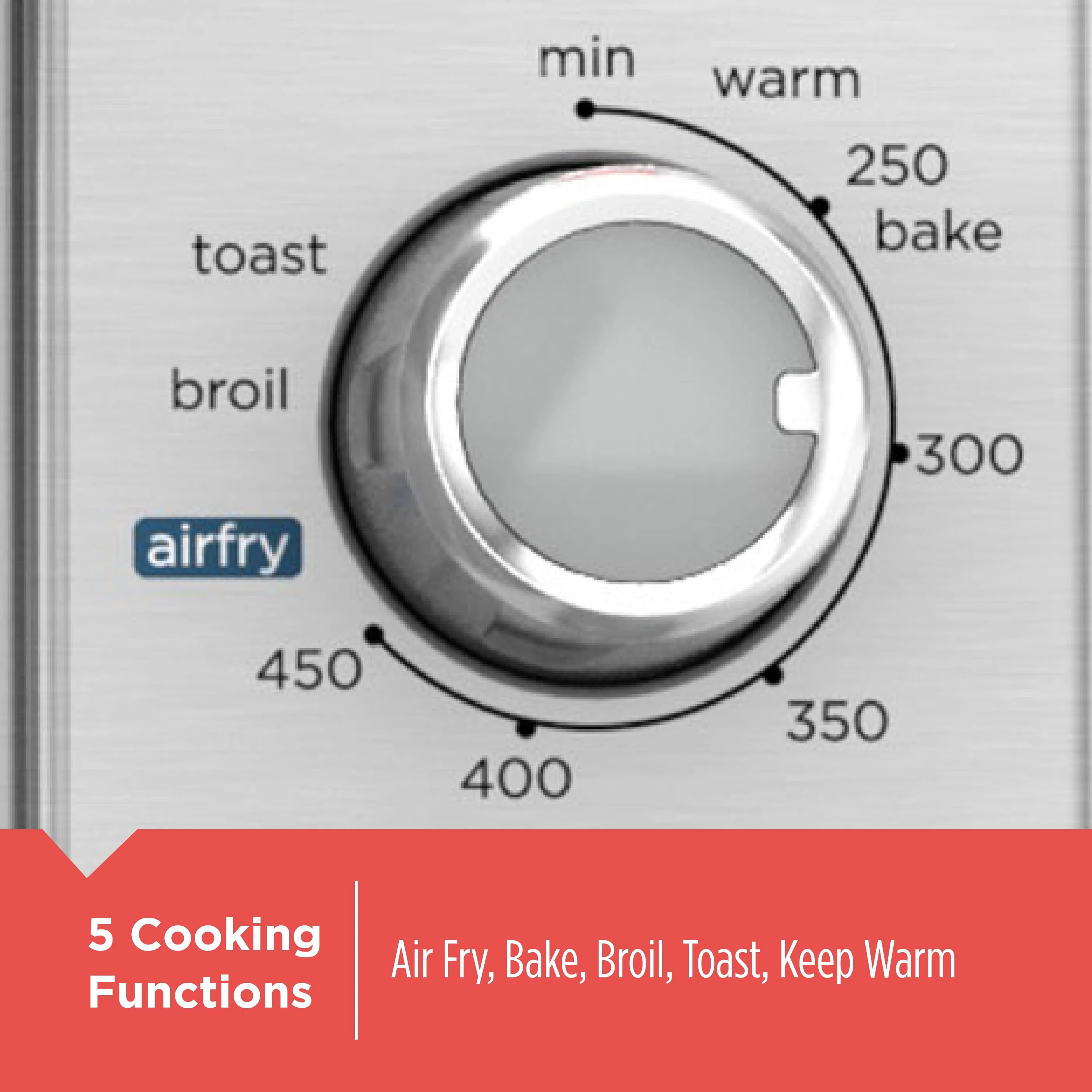 BLACK+DECKER 6 - Slice Crisp 'N Bake Air Fry Toaster Oven, TO3217SS