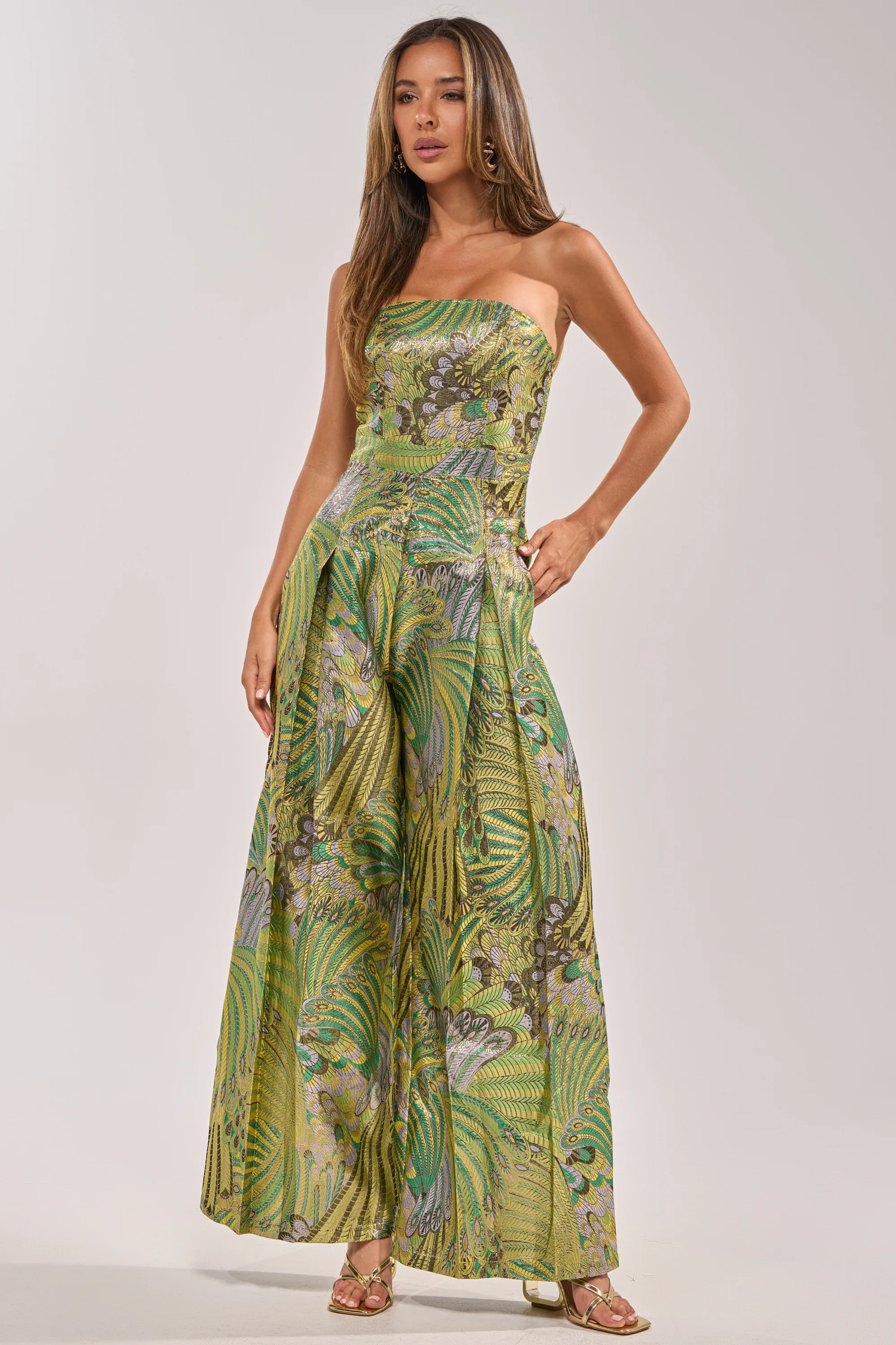 NO ONE LIKE ME PRINTED JUMPSUIT IN GREEN - Akira Store