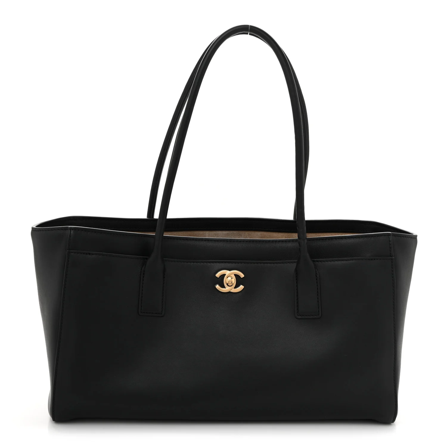 Calfskin Archetype Small Shopping Tote Black