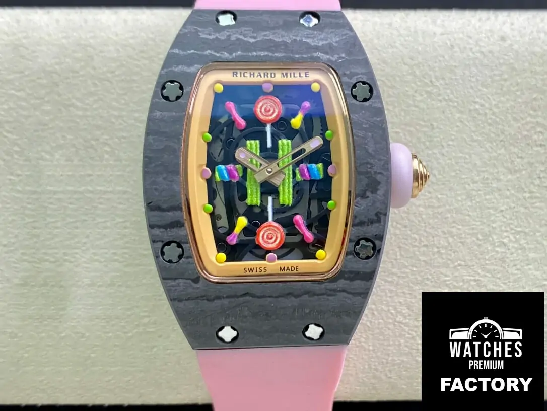 Richard Mille RM-07 Bon Bon RM Factory Pink Rubber Strap