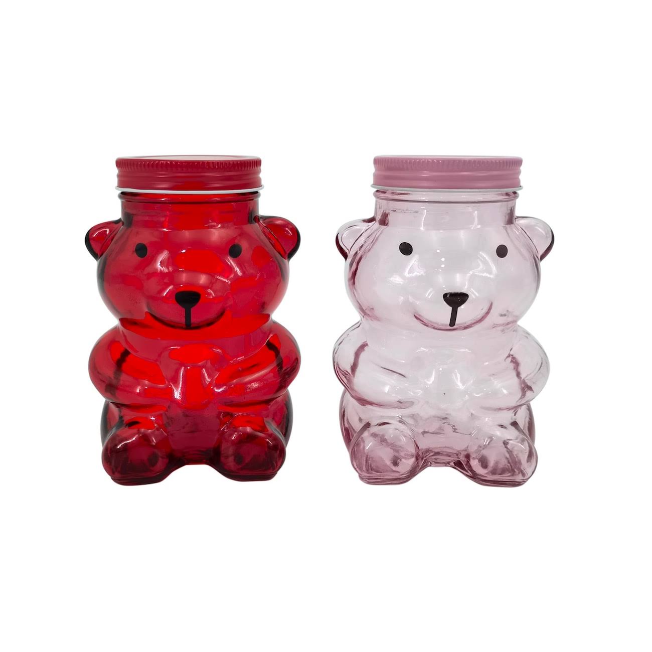 Valentine's Day Big Glass Bear Container , 3.74x6.1x3.74 in.