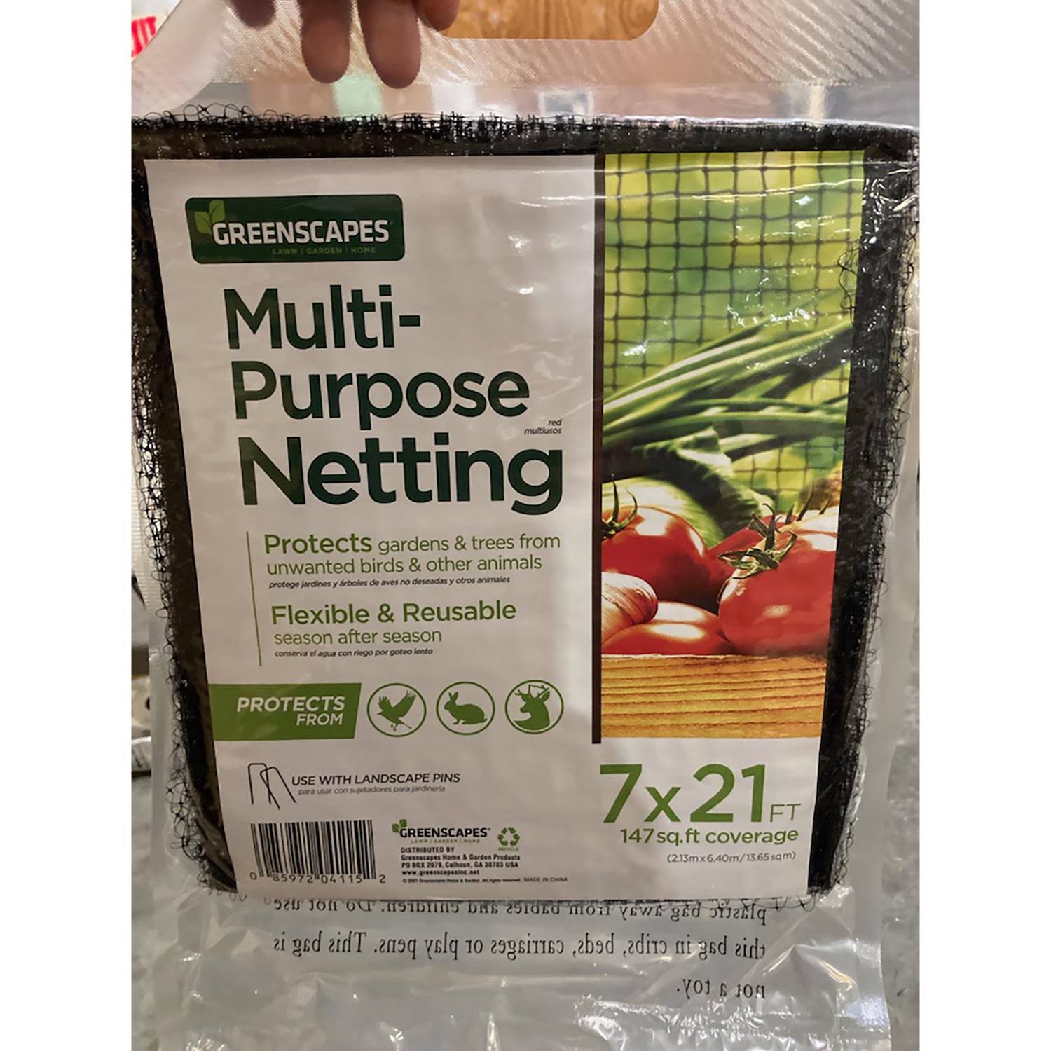 Greenscapes 21 ft. L x 7 ft. W Garden Netting