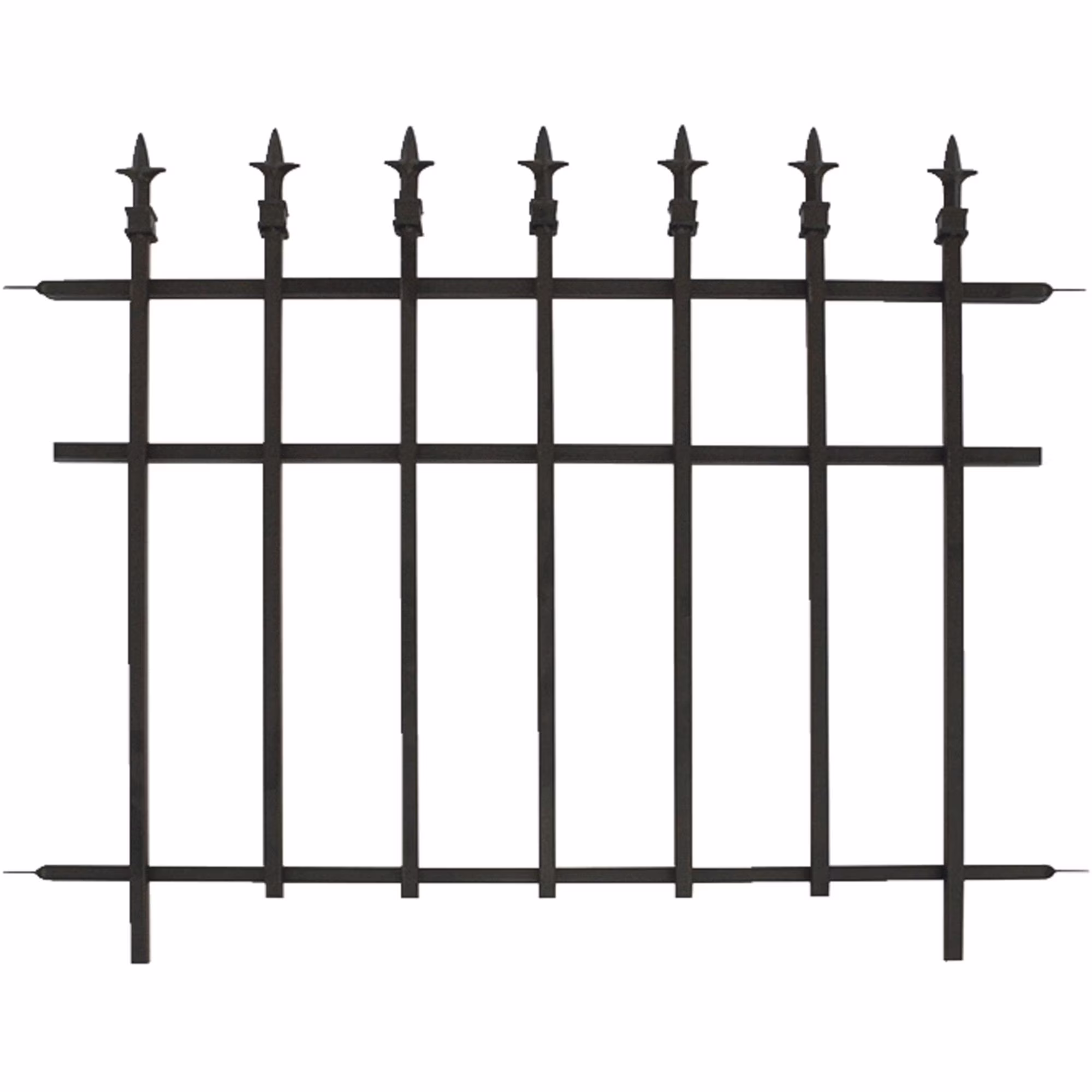 Panacea Finial Decorative Metal Garden Fence Border - Expandable Lawn Fencing, 5 Pack
