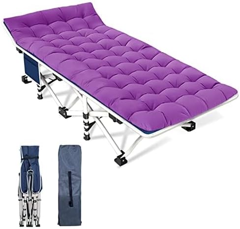 Lot de 2 lits de camp pliants confortables et robustes avec matelas pour bébé