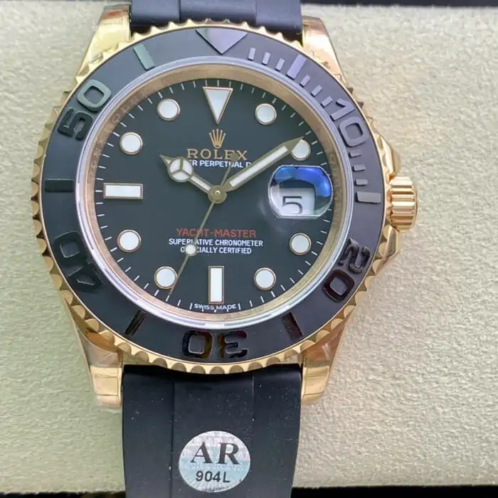 Rolex Yacht Master 116655 AR Factory Black Rubber Strap