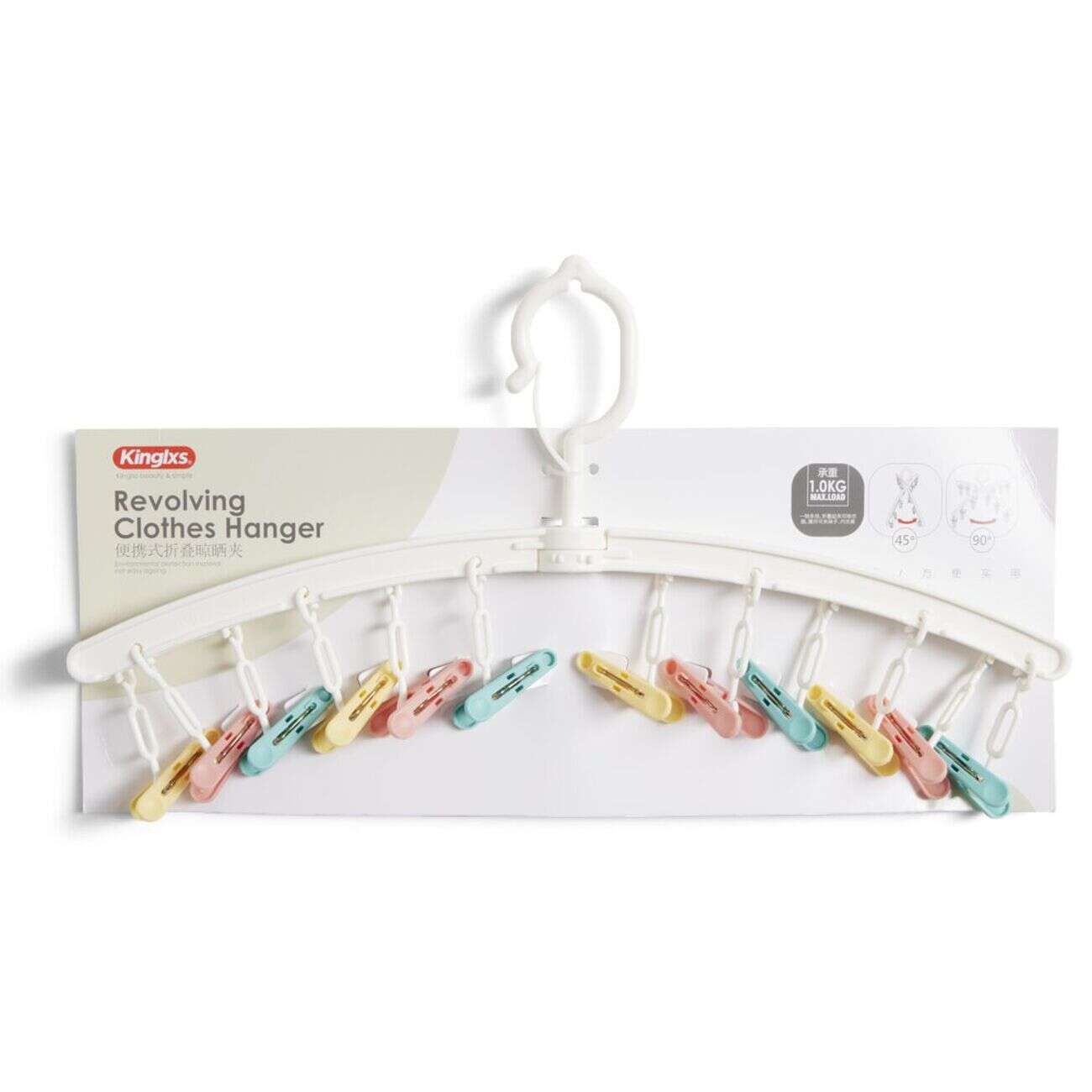 Séchoir cintre à suspendre avec 12 pinces