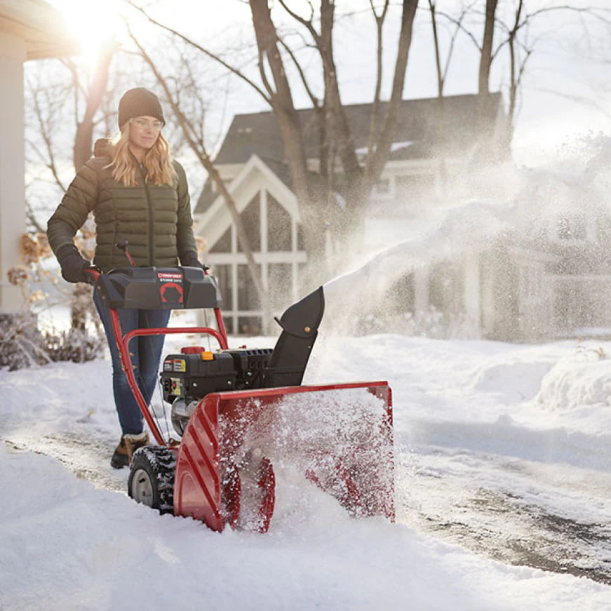 Troy Bilt Storm 2410 24 in Two Stage 208cc Electric Start Self Propelled Gas Snow Blower Remanufactured Image 3