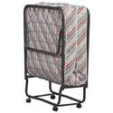 Torino Folding Rollaway Guest Bed with 4" Innerspring Mattress, Cot(Multicolor)