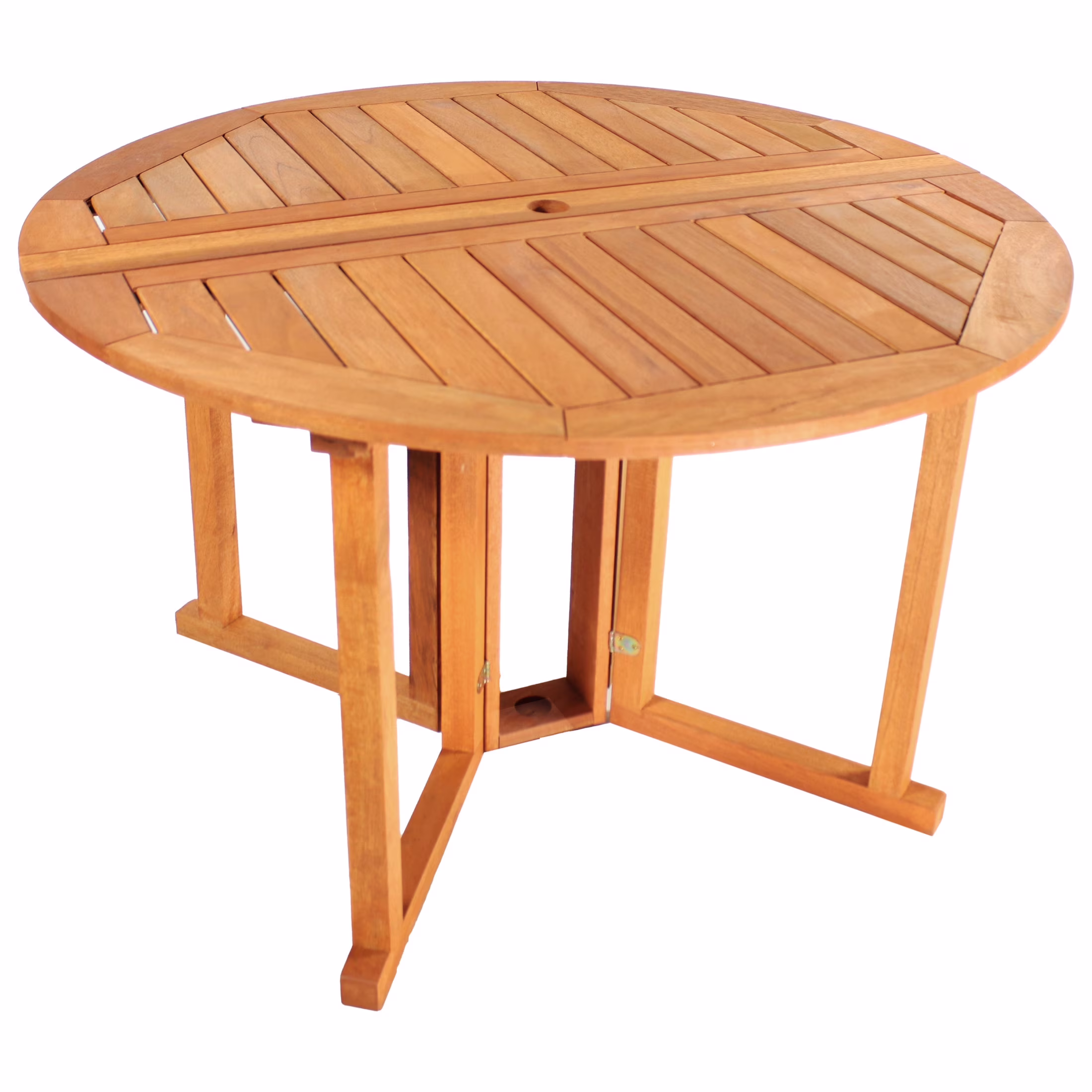 47 25" Malaysian Hardwood Gateleg Outdoor Dining Table(Brown)