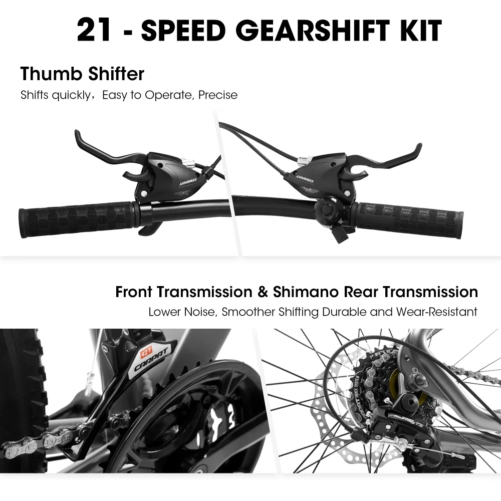 29 Inch Mountain Bike 21 Speed, Suspension Fork, Aluminum Frame Disc Brake, Mountain biking for both men and women Image 3