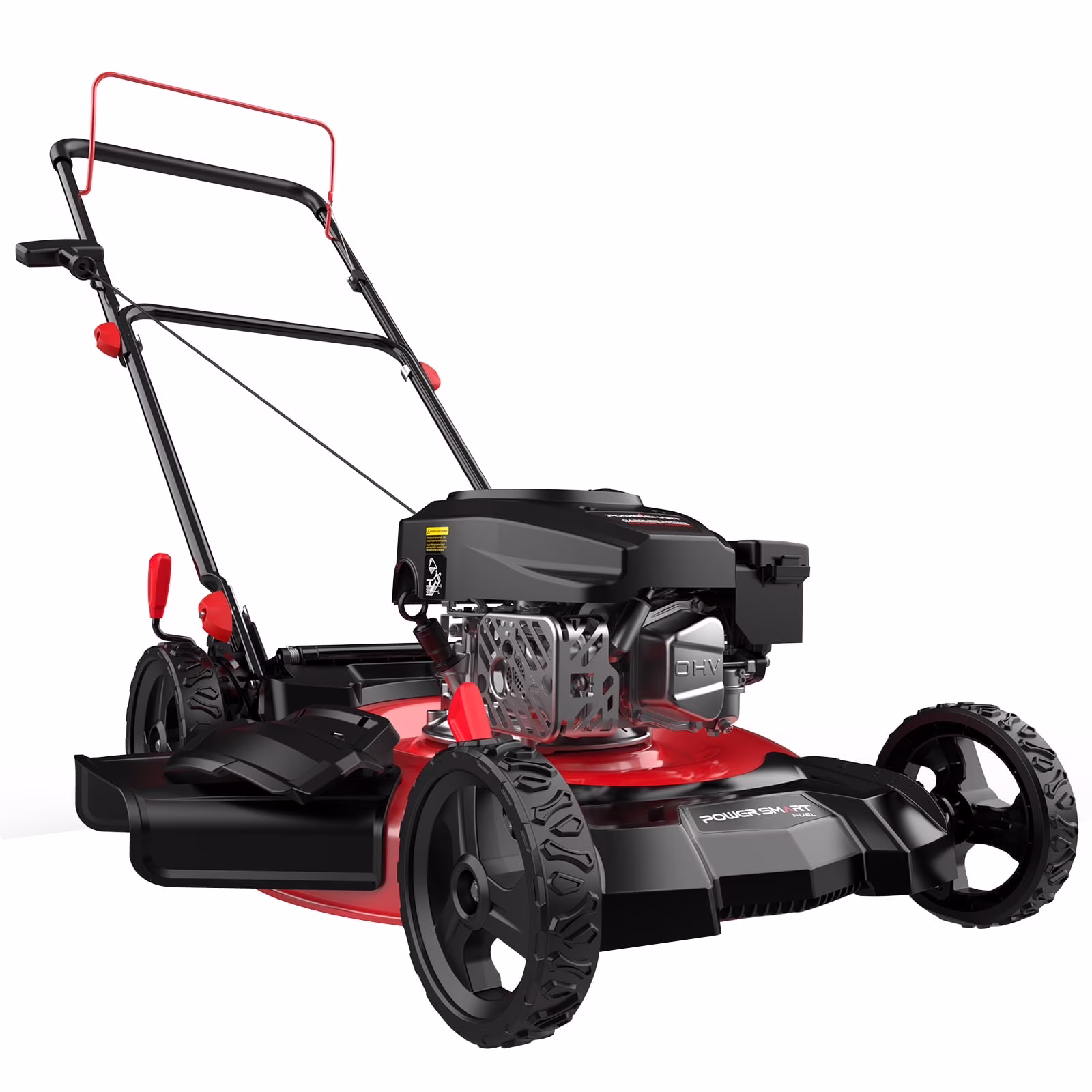 Gas Lawn Mower, 21 inches 144cc 2-in-1 Walk-Behind, Side Discharge Push Lawn Mower