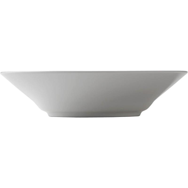 Hvit Riflet dyp tallerken 24 cm