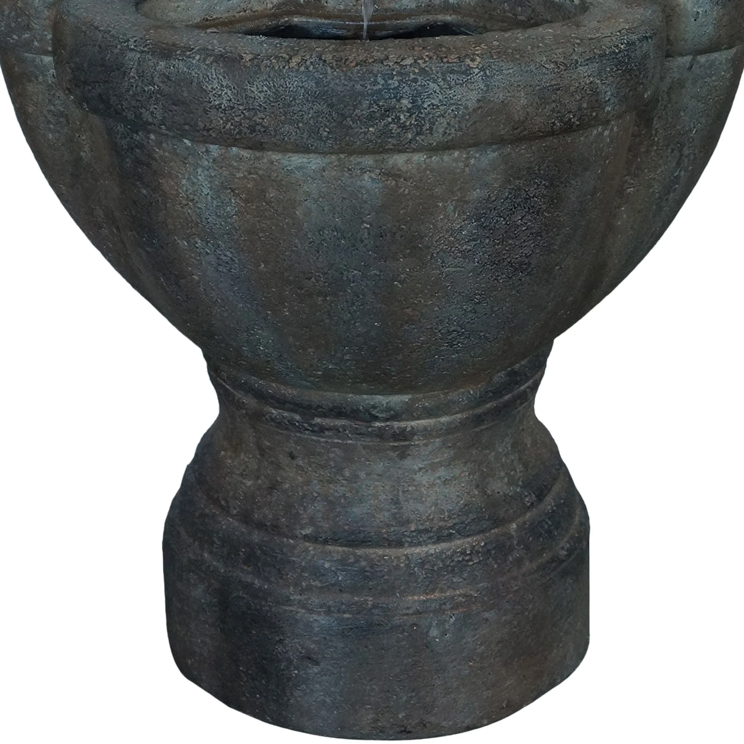 Pure Garden Polyresin Lawn and Garden Water Fountain with Lion Head Detail