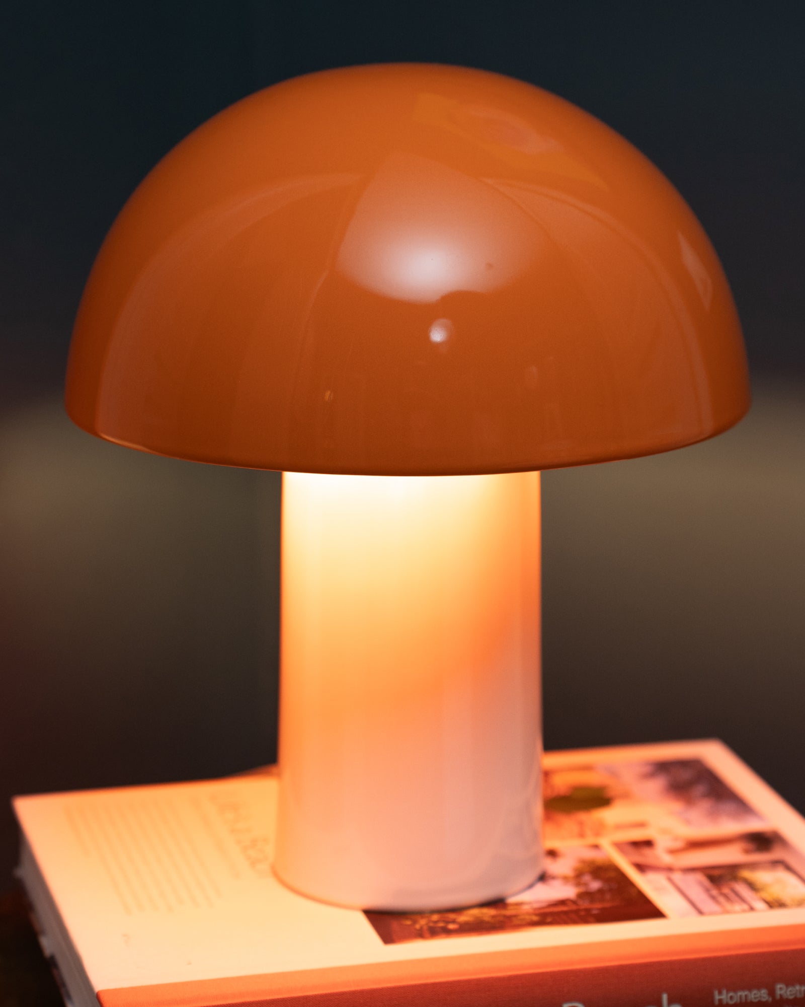 COGUMELO - CERAMIC LAMP ORANGE SAND