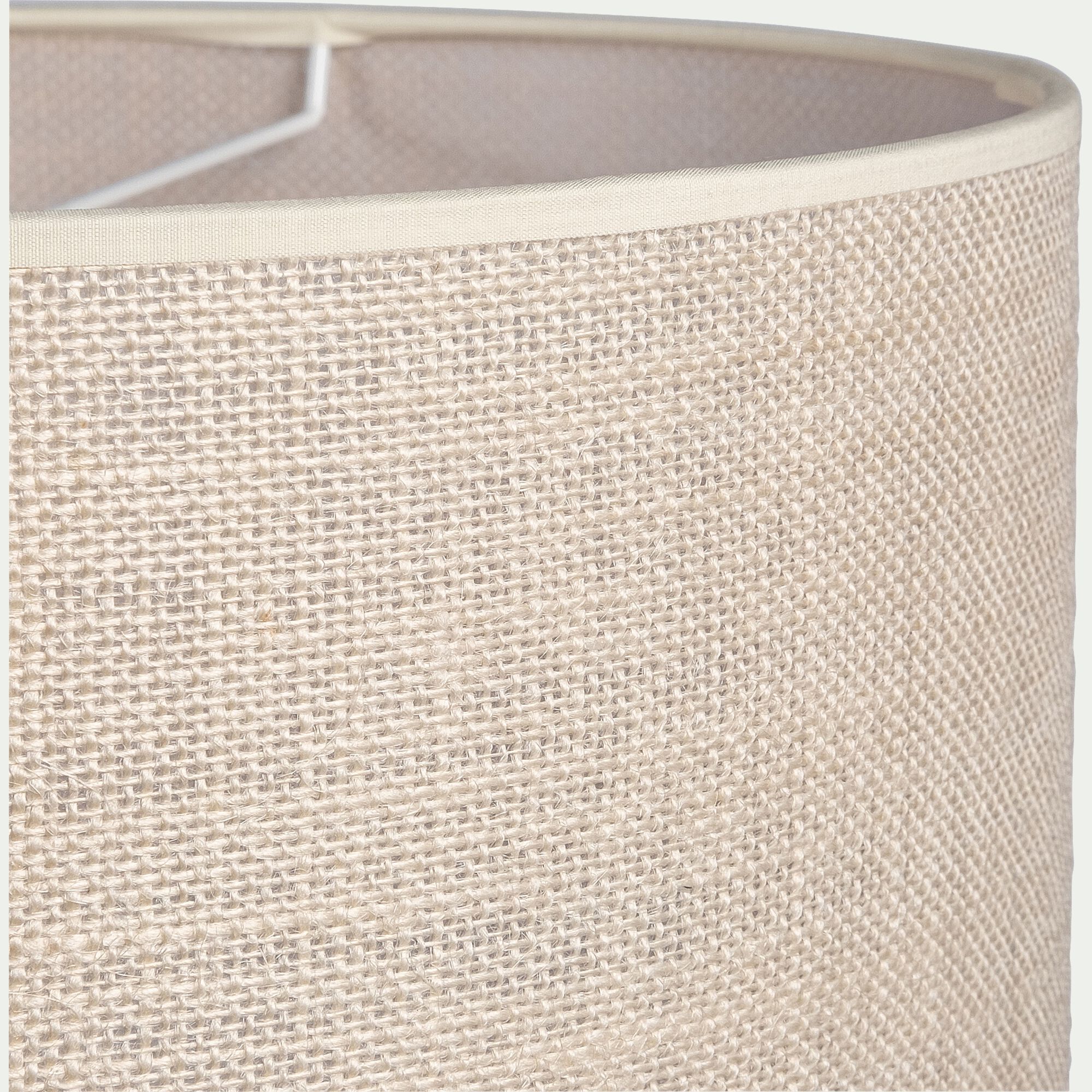 ANDEL - Abat-jour cylindrique en jute D35cm - blanc