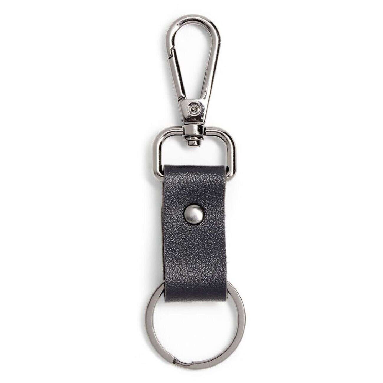 Porte clé lanière simili avec mousqueton