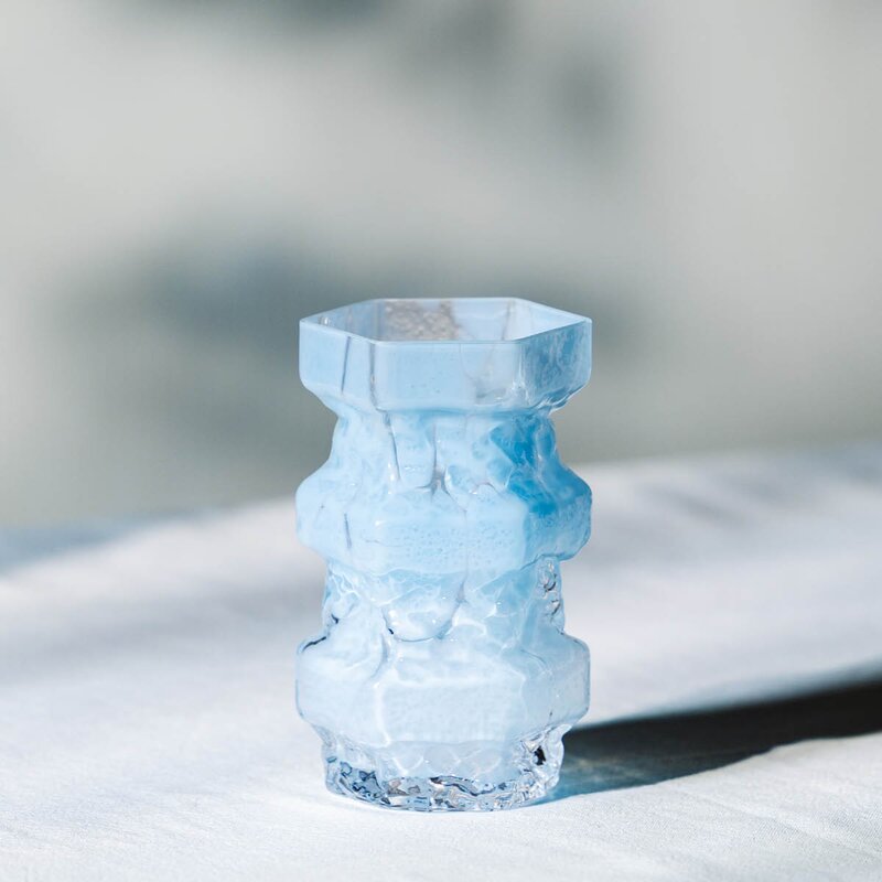 Evig vase 16 cm blå