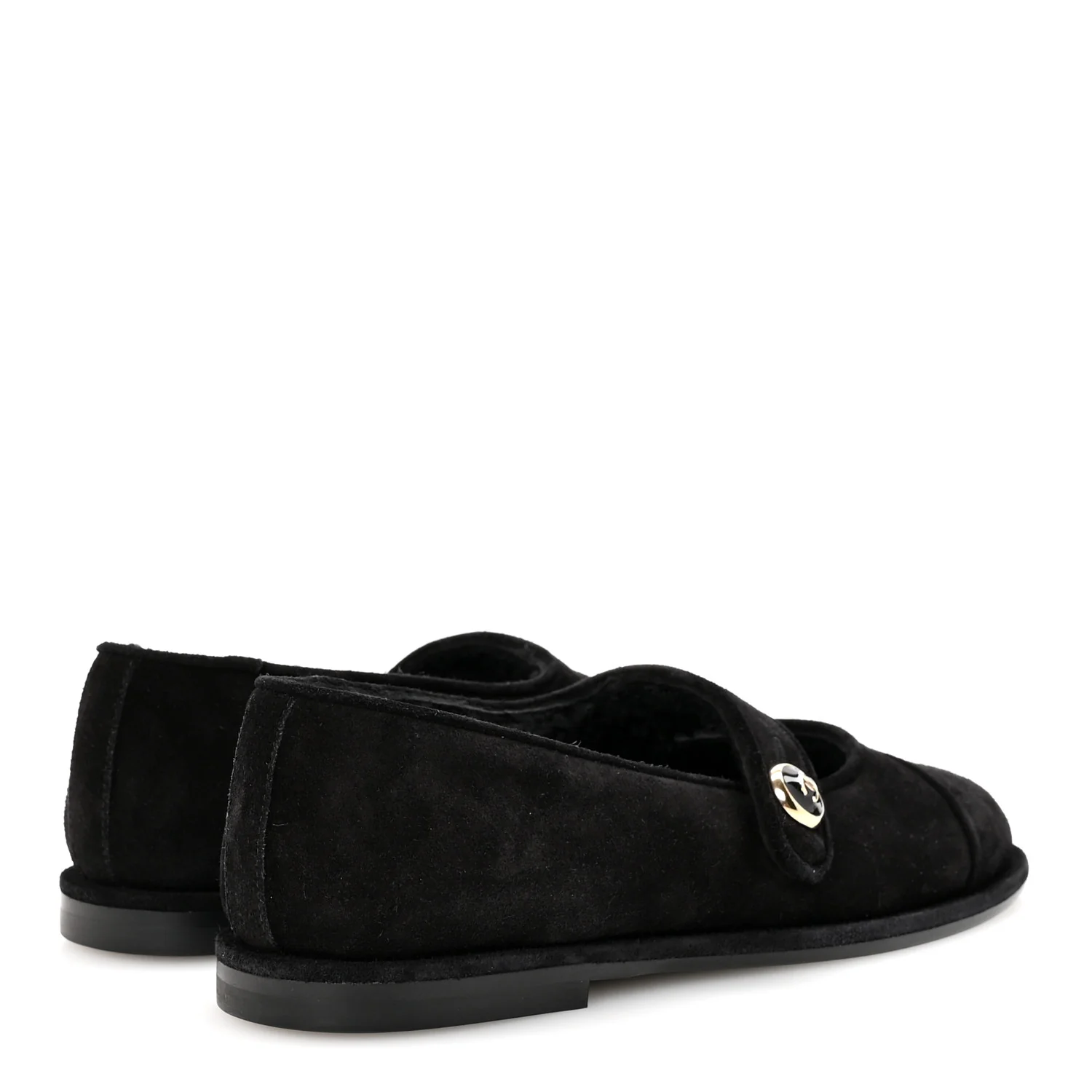 Suede Cap Toe CC Mary Jane Flats 37 Black
