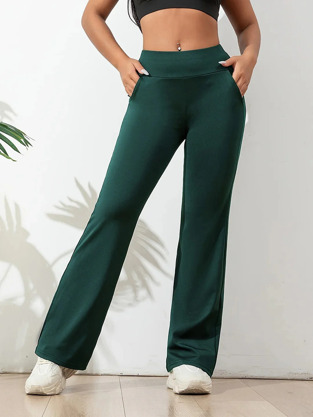 Lucia - Pantalon Évasé Taille Haute Décontracté