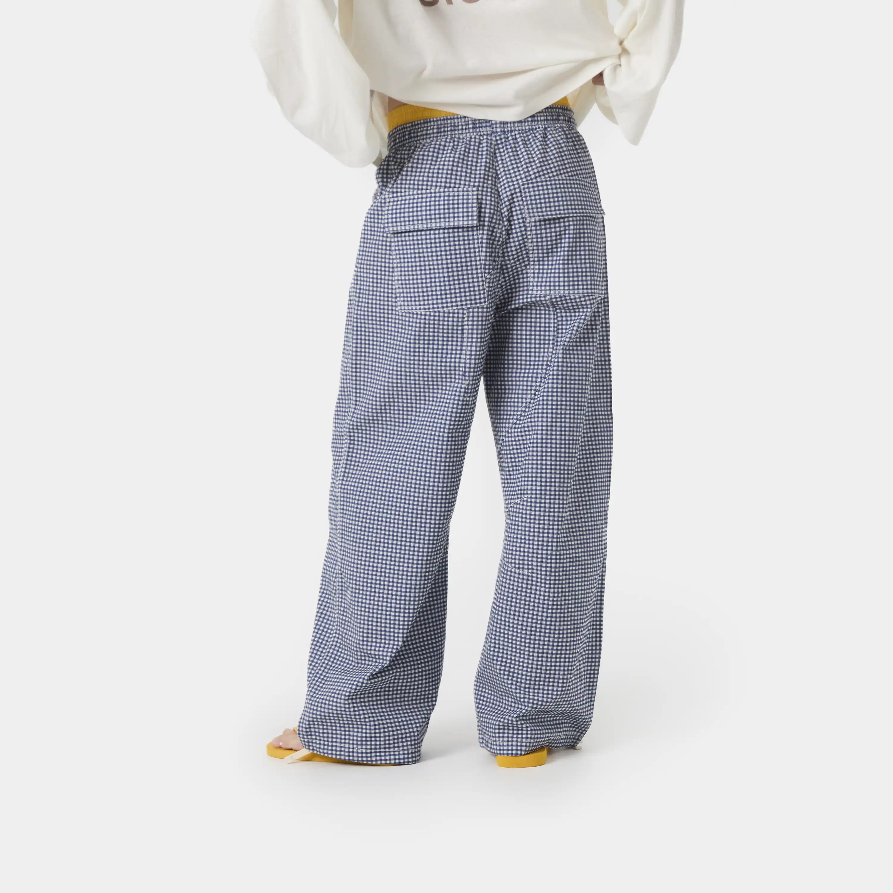 Patches Vichy Indigo Cargo Pants