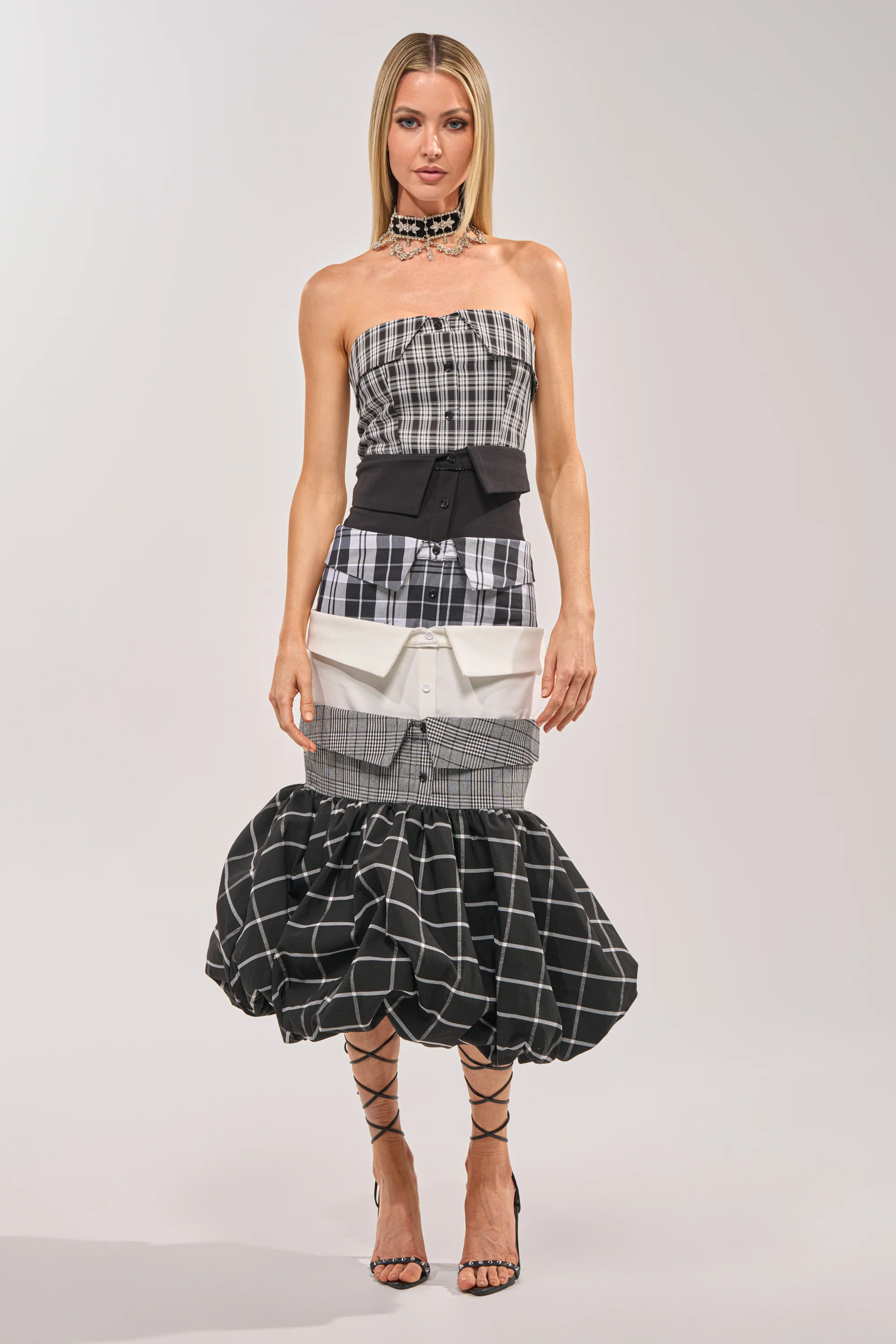 CHANGING IT UP PLAID MIDI DRESS - Akira Store