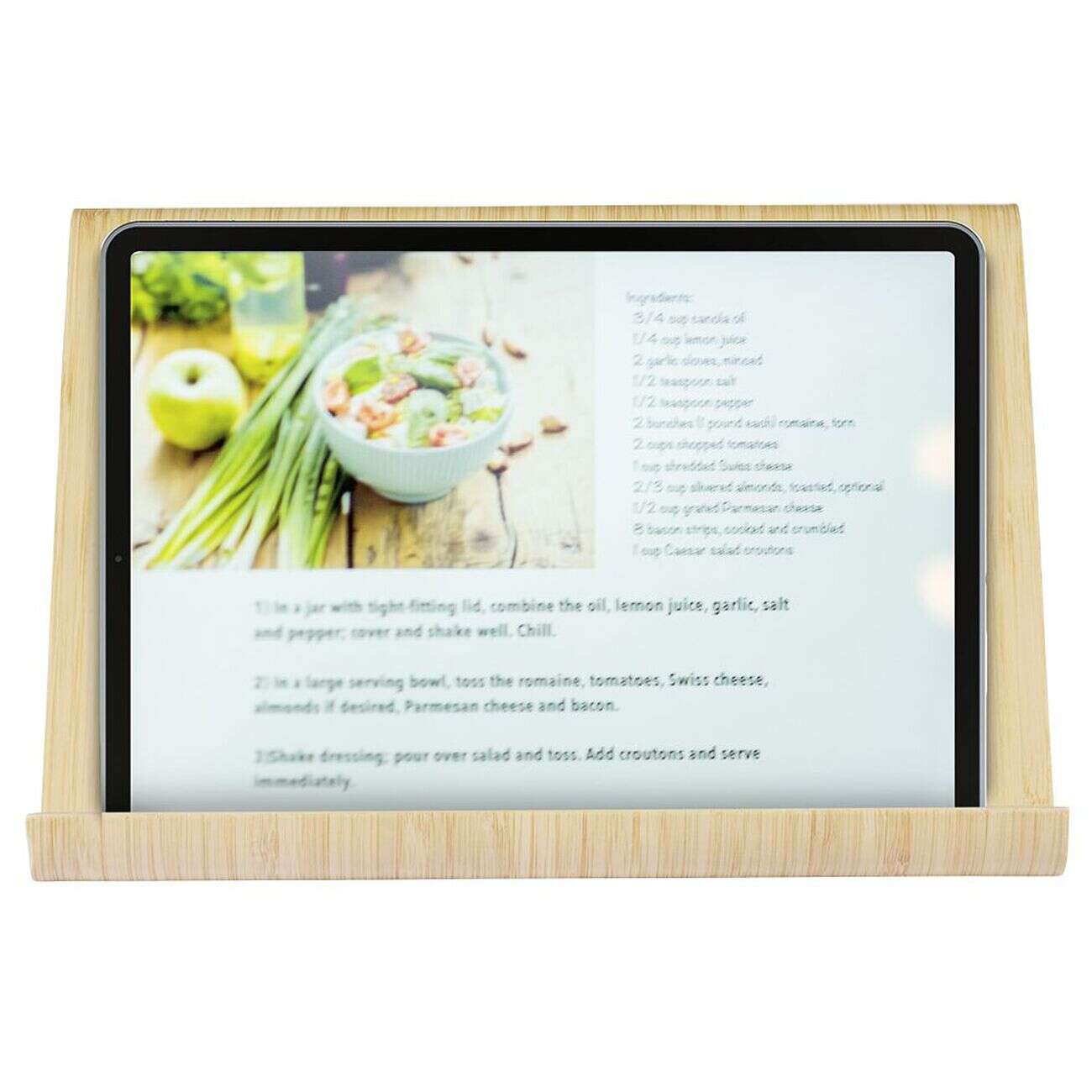 Support tablette en bambou à poser ou suspendre L26x16xH12,5cm