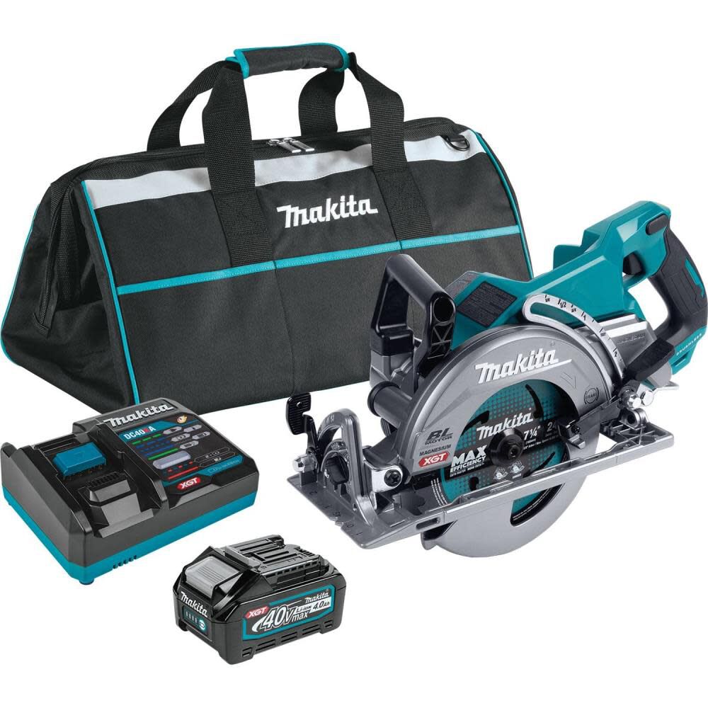 Makita XGT 40V max Kit de scie circulaire poignée arrière 7 1/4