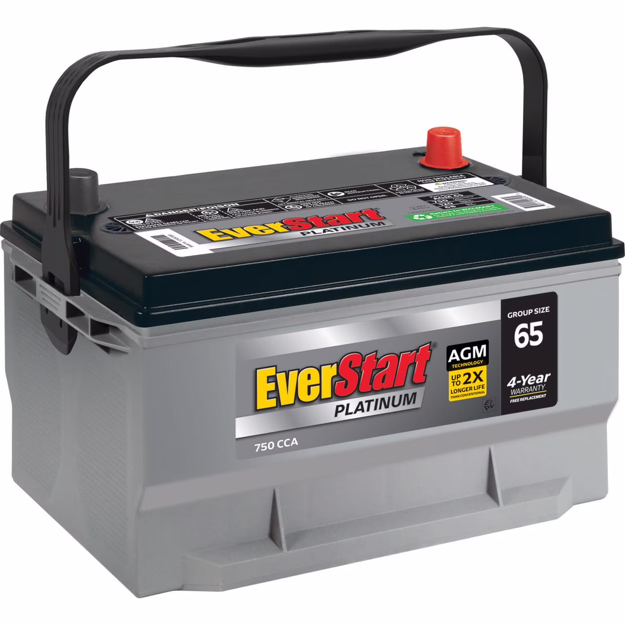 Platinum AGM Automotive Battery, Group Size 65 12 Volt, 750 CCA
