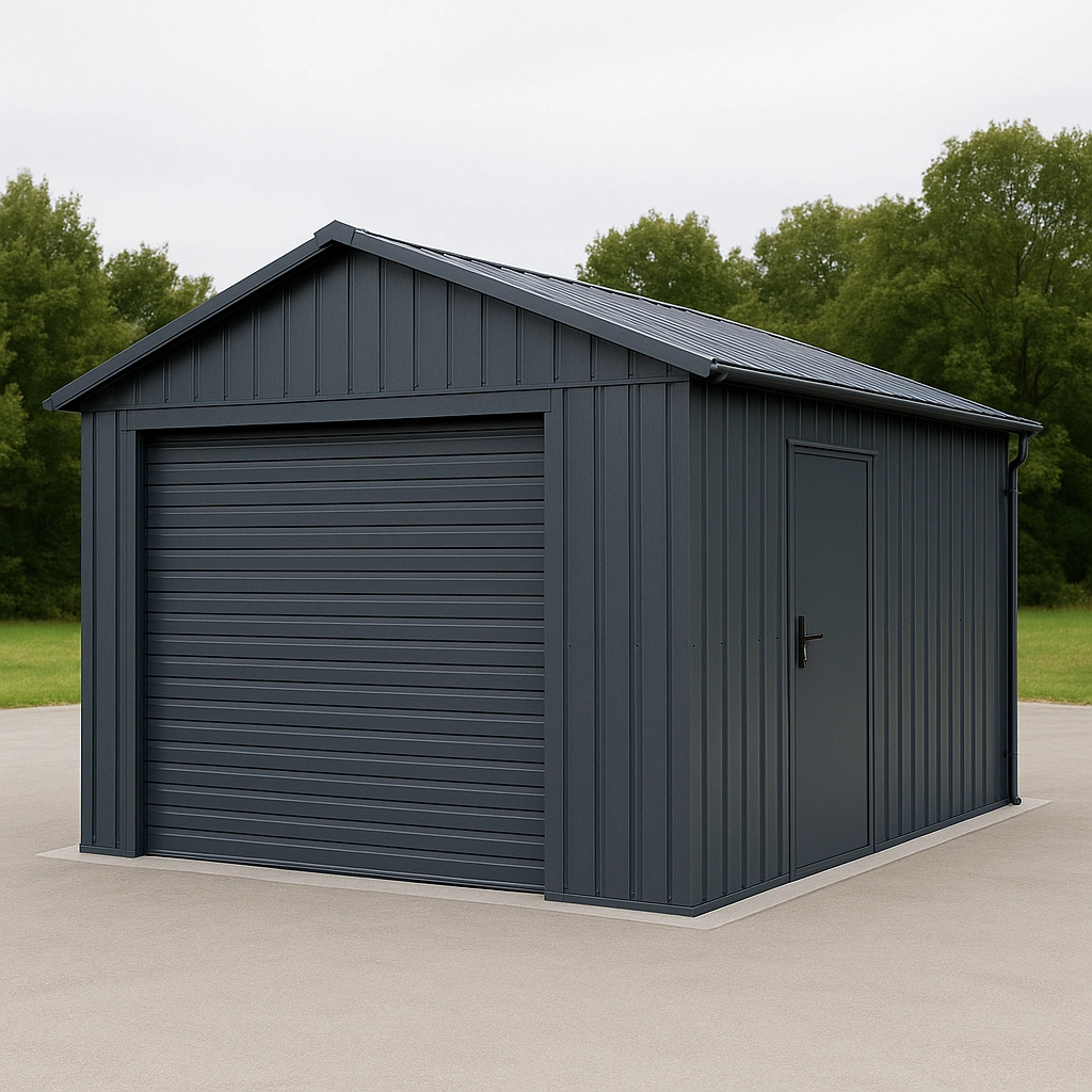 Mrkegr metalgarage stl udendrs opbevaring 480x300x280 cm