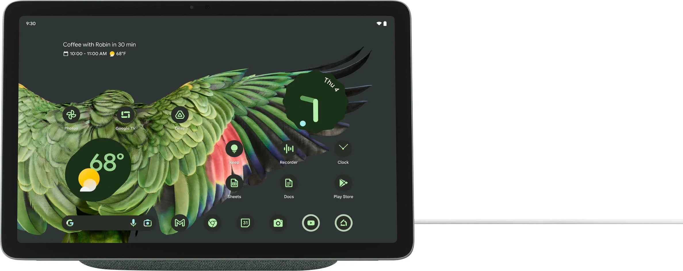 Google - Pixel Tablet with Charging Speaker Dock - 11 Android Tablet - 256GB - Wi-Fi - Hazel