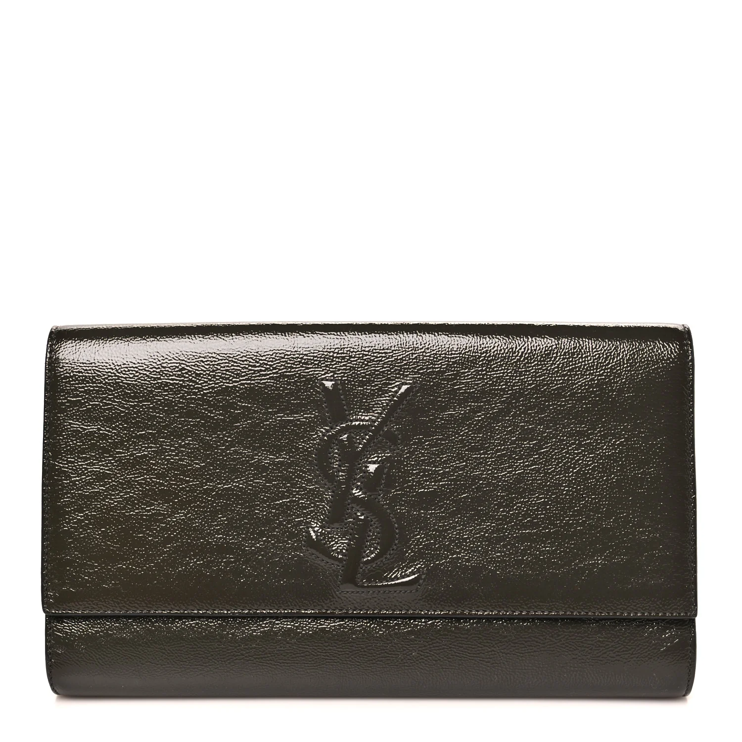 Textured Patent Monogram Large Belle De Jour Green