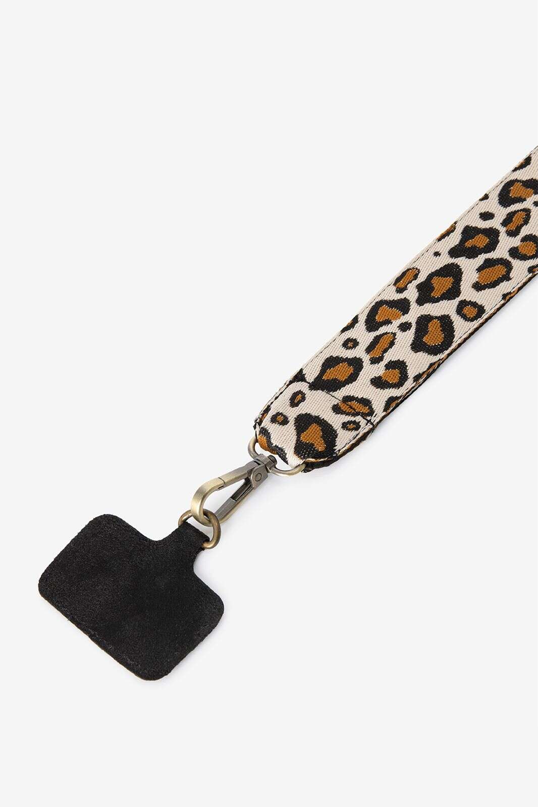Lichtbruin telefoonkoord met leopard print