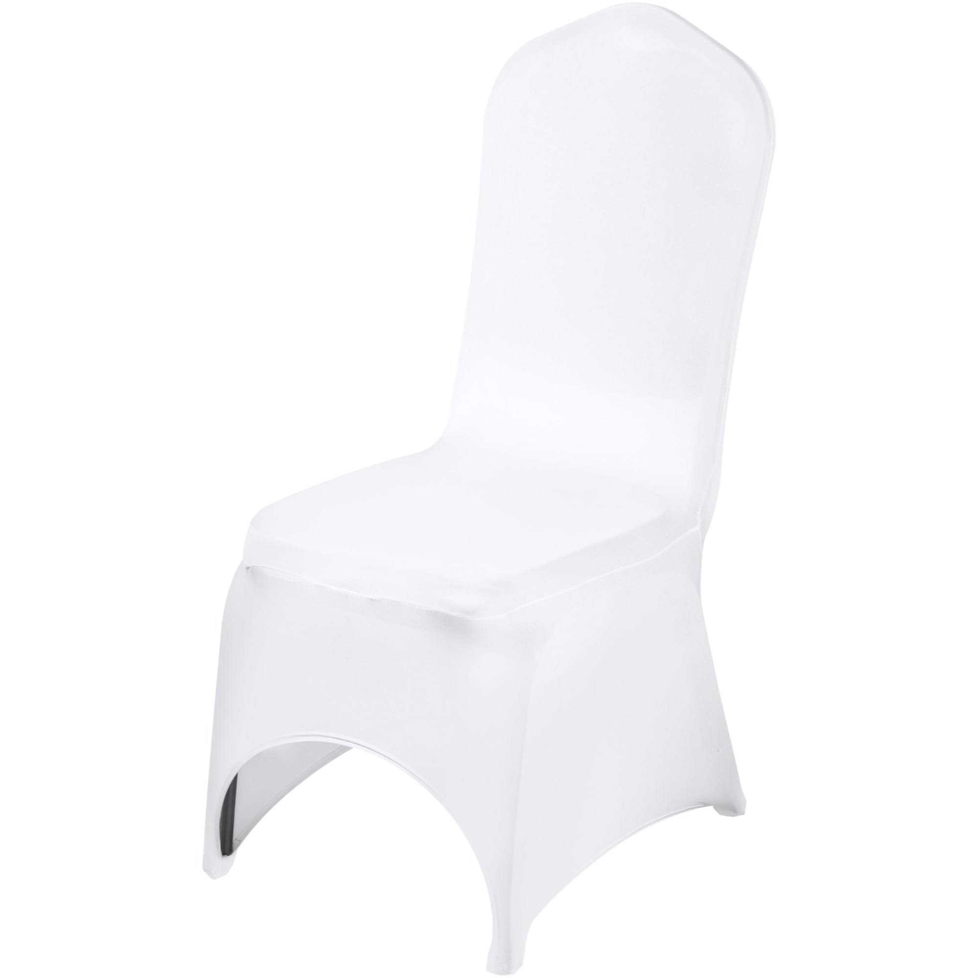 VEVOR 50pcs Stretch Spandex White Chair Covers Wedding Party Arched Front 50 Slipcover