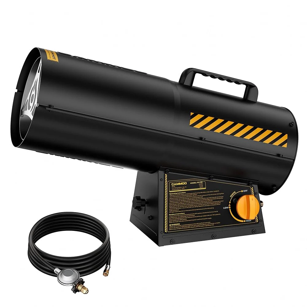 CAMMOO 125,000 BTU Portable Forced Air Propane Heater, up to 3,200 Sq. Ft.