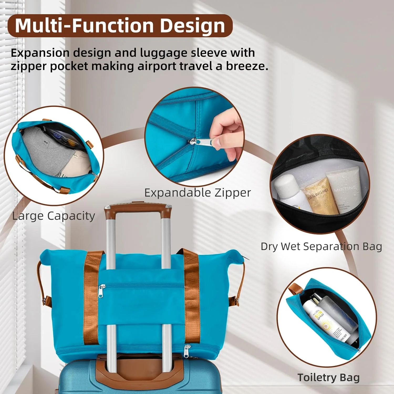 Ensemble de 6 valises, ensemble de valises rigides extensibles avec roulettes multidirectionnelles, ensemble de bagages à roulettes légers