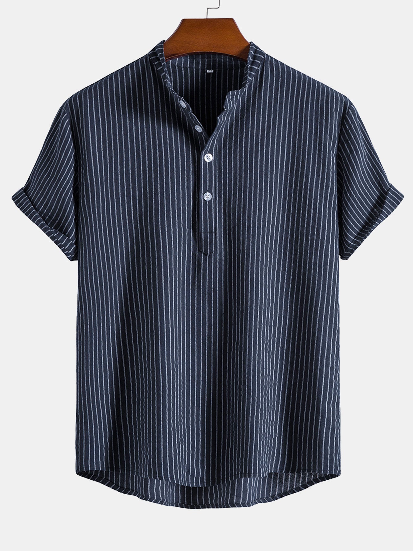 Chemises Henley rayées pour homme