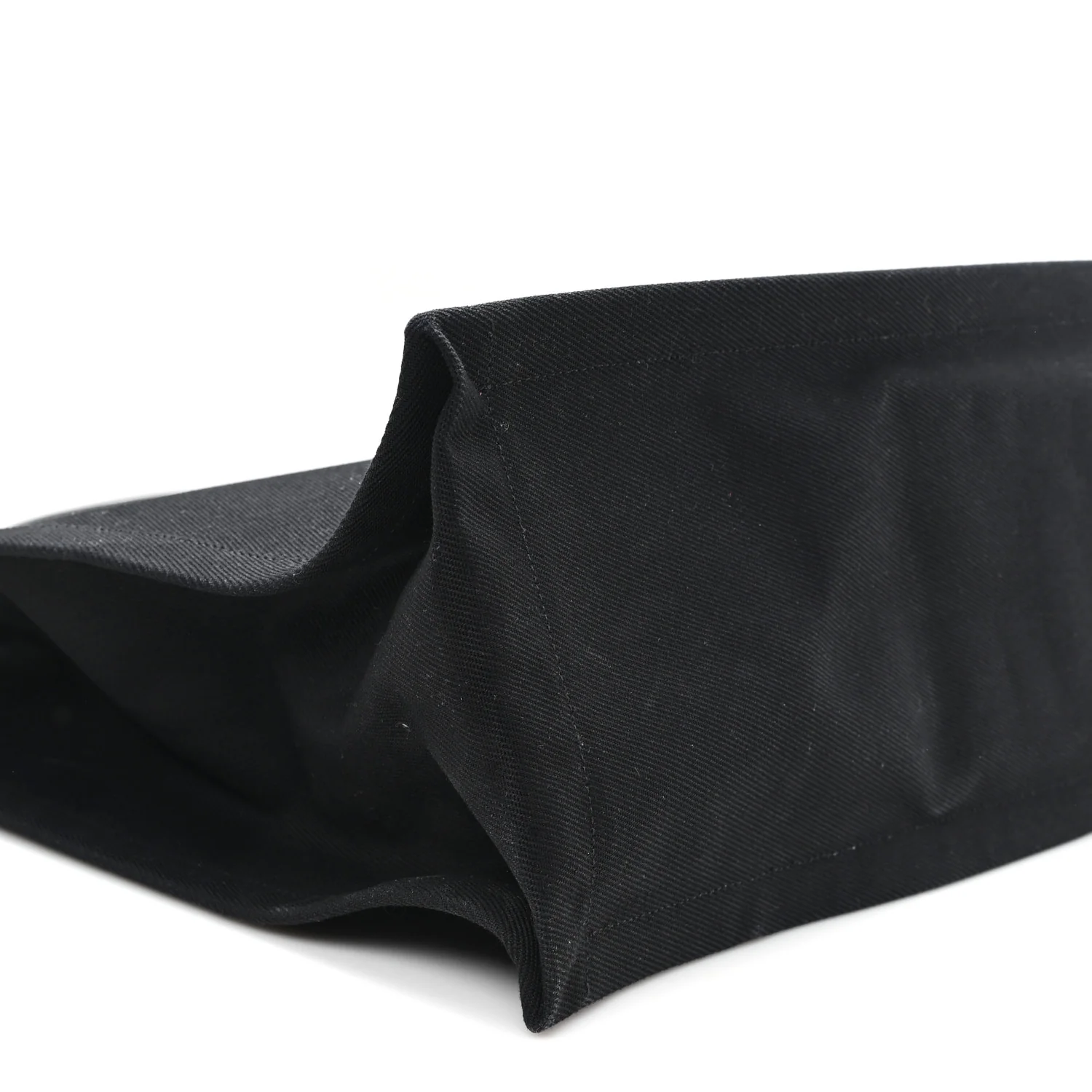 Linen Calfskin Rive Gauche Tote Black