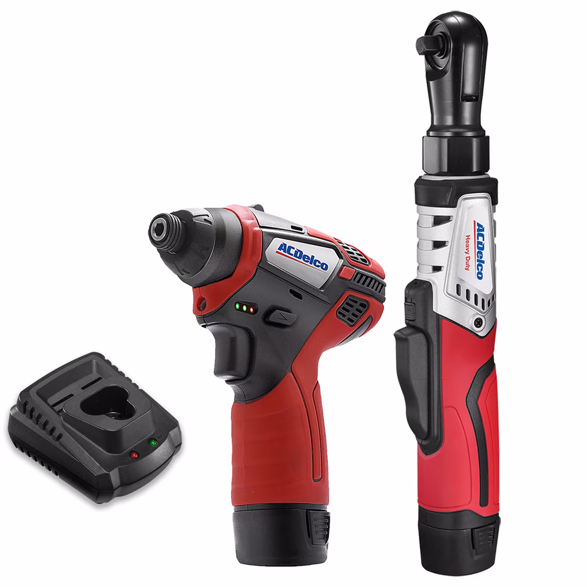 ACDelco ACDelco ARW12103-K2 G12 Series 12V Li-ion Cordless 3/8 Brushless Rachet Wrench & ?? Impact Driver Combo Tool Kit with 2 Batteries