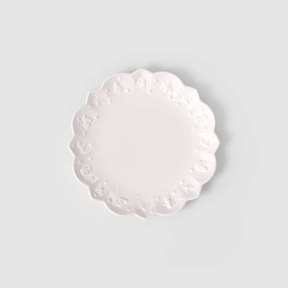 Toy's Delight Royal Classic Salad/ Dessert Plate - White, 9.2'', Premium Porcelain