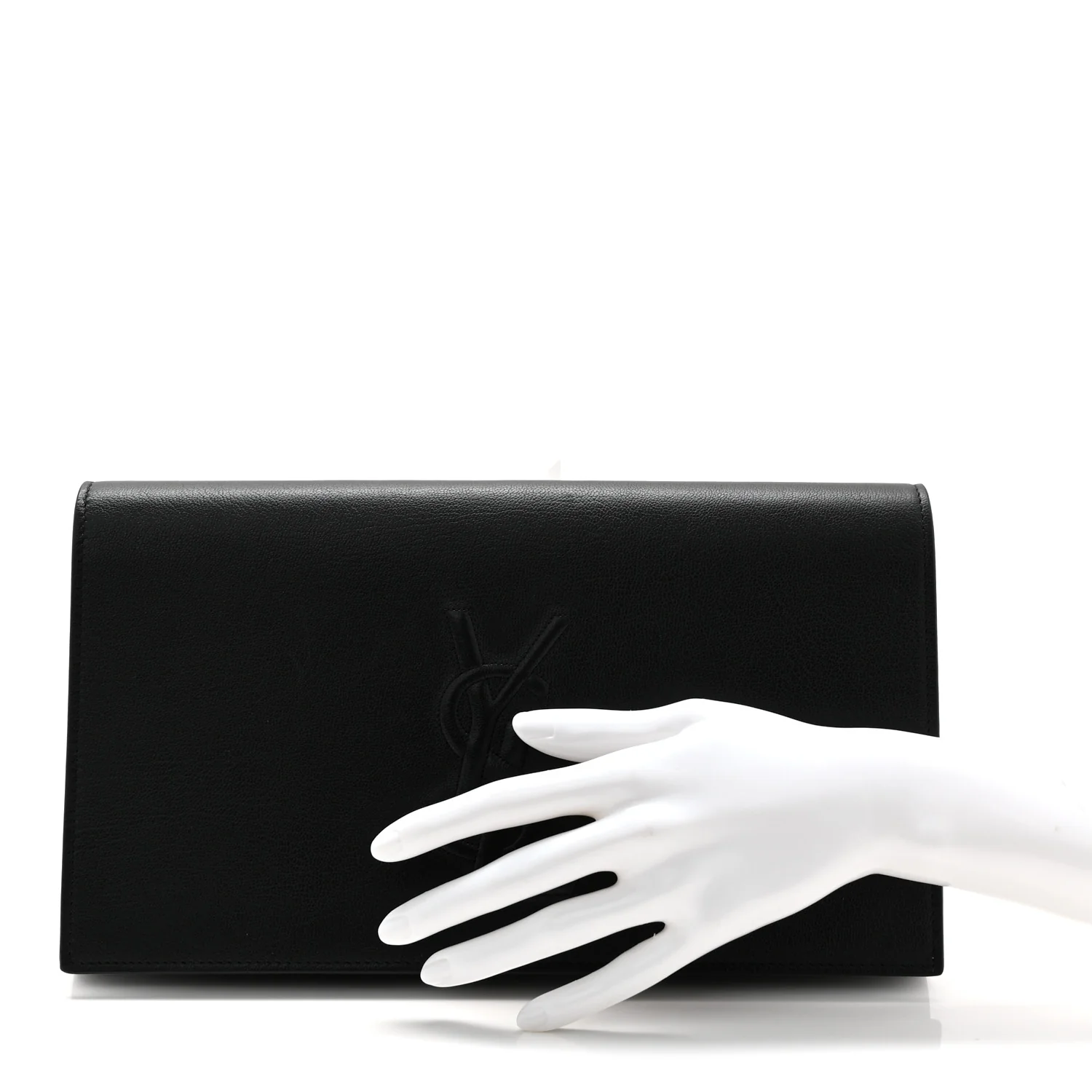 Calfskin Monogram Large Belle De Jour Clutch Black