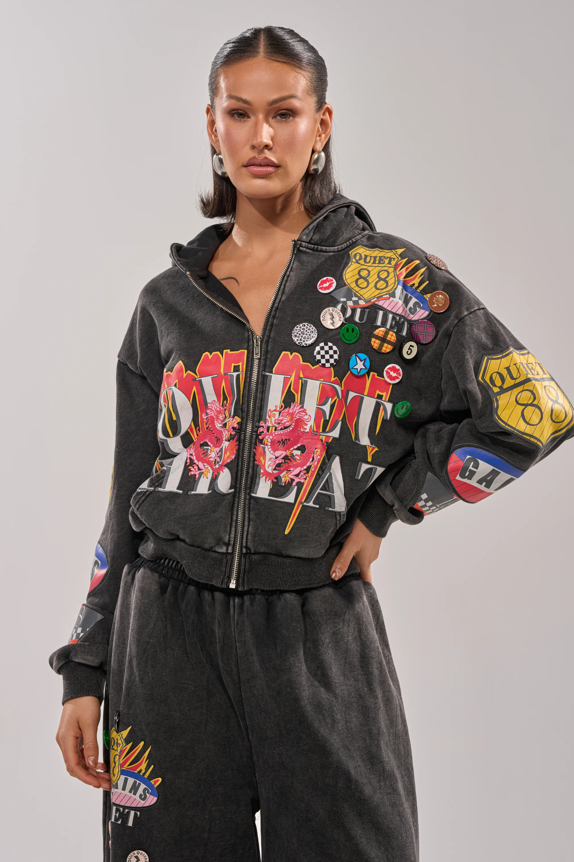 ANOTHER ONE ZIP UP SWEATSHIRT - Akira Store