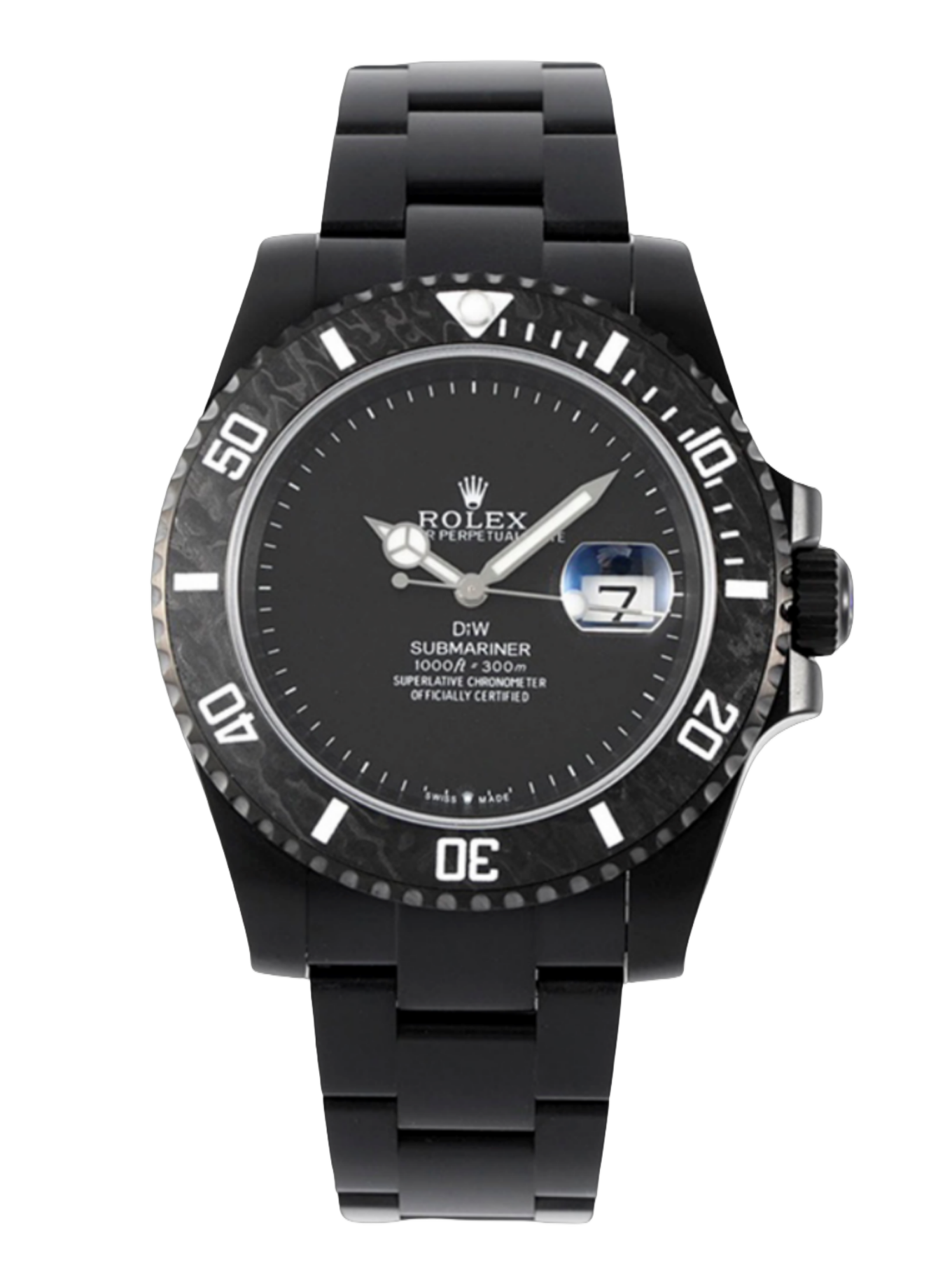 Rolex Submariner DIW Edition Parakeet Carbon Fiber Bezel 116610LB Black Dial