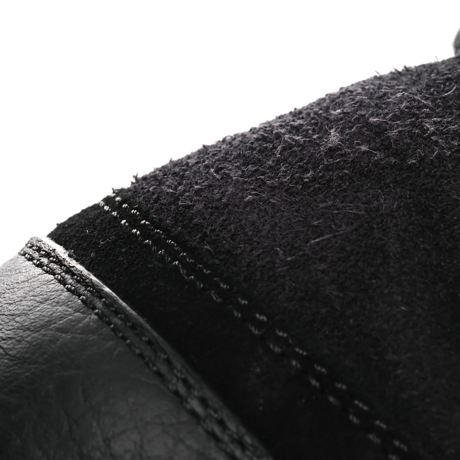 Suede Grained Calfskin CC Lace Up Boots 38 Black