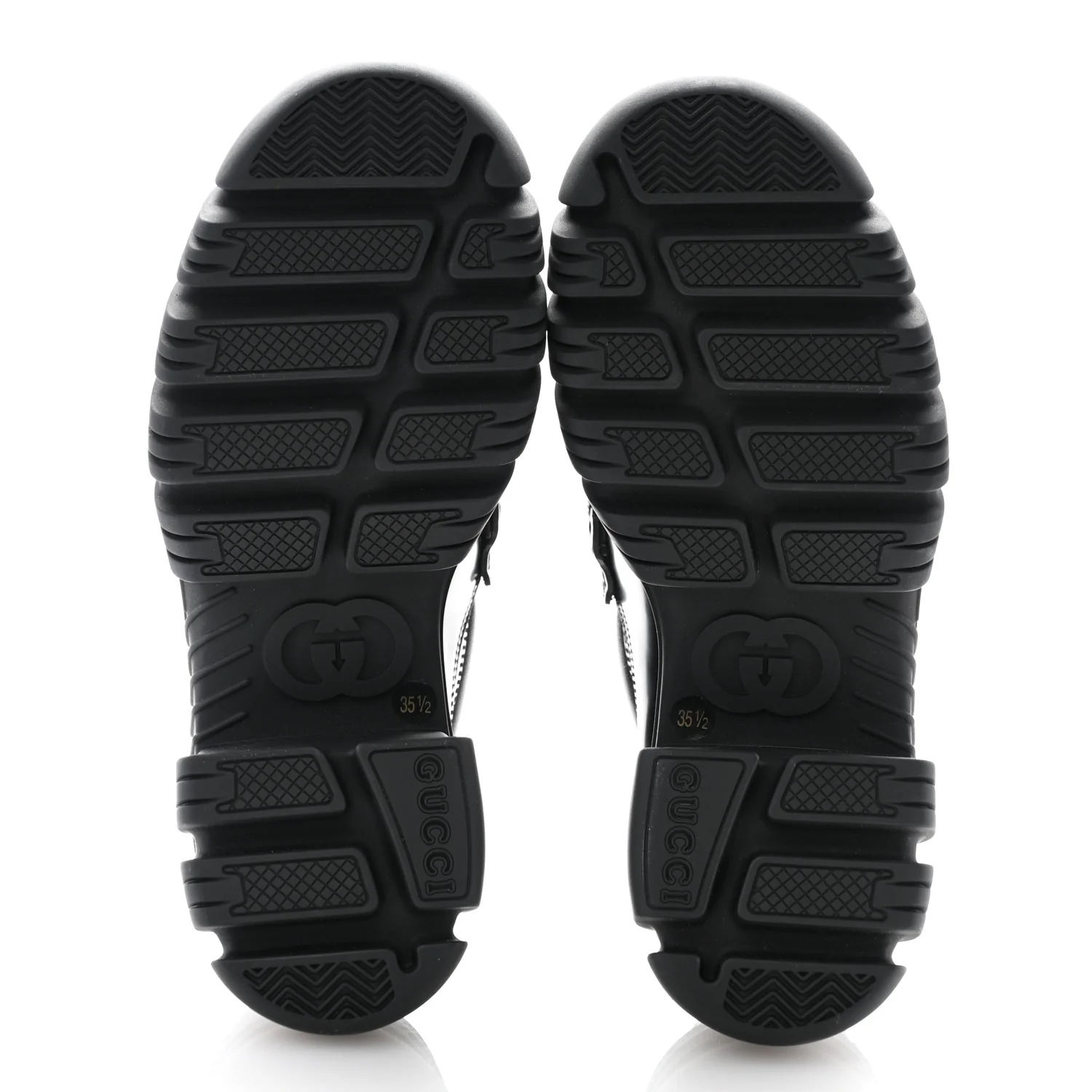 Magnum Calfskin Nappa Samoa Womens Horsebit Platform Chunky Lug Sole 40mm Loafers 35.5 Black