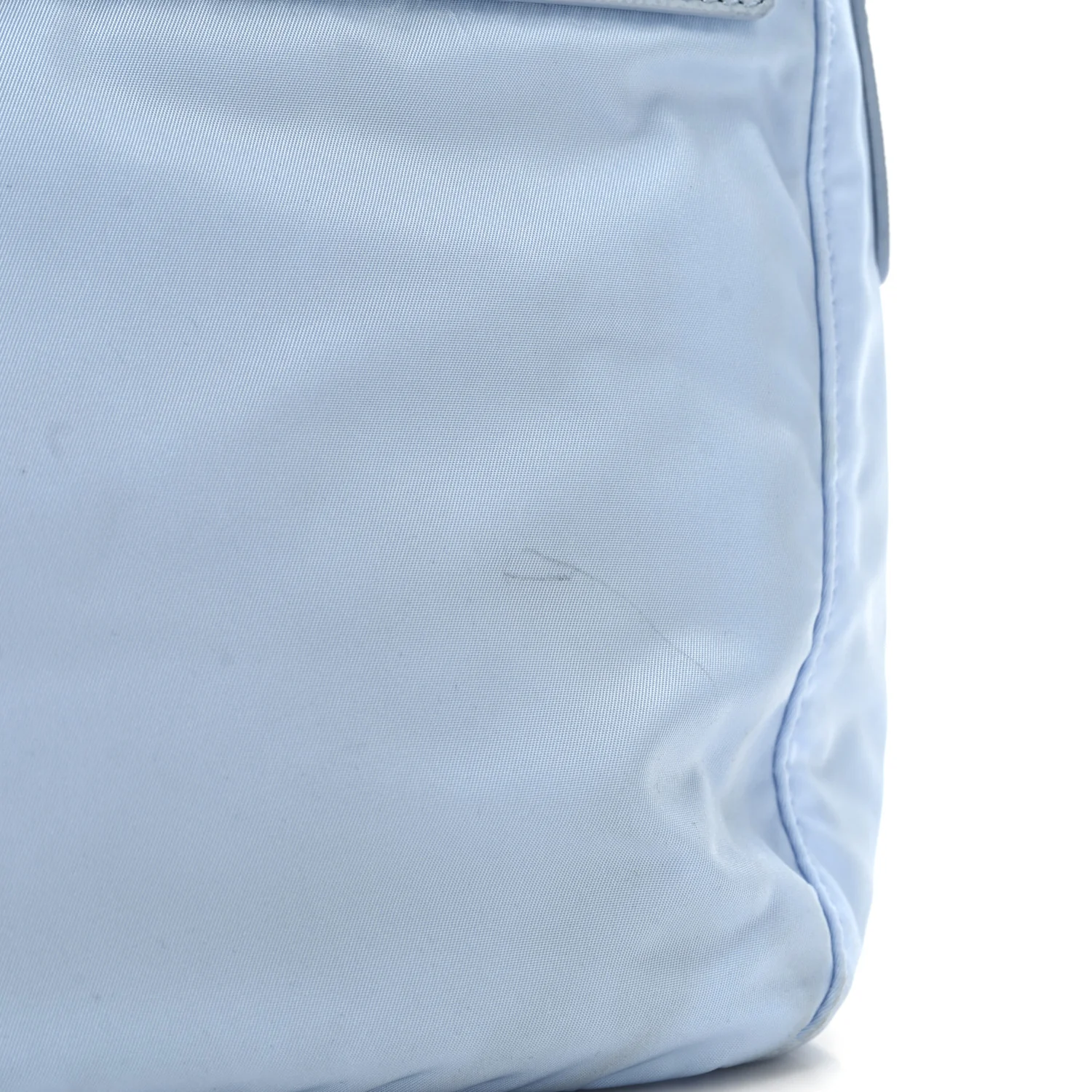 Re-Nylon Vela Saffiano Pocket Double Buckle Messenger Shoulder Bag Celeste