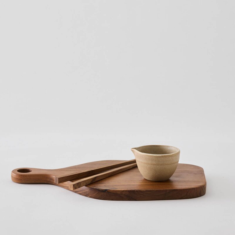 Teak spisepinner 23 cm tre