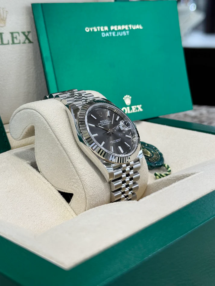 [Super Clone]RLX  Datejust 126334 Dark Rhodium Index Jubilee 41mm Stainless Steel