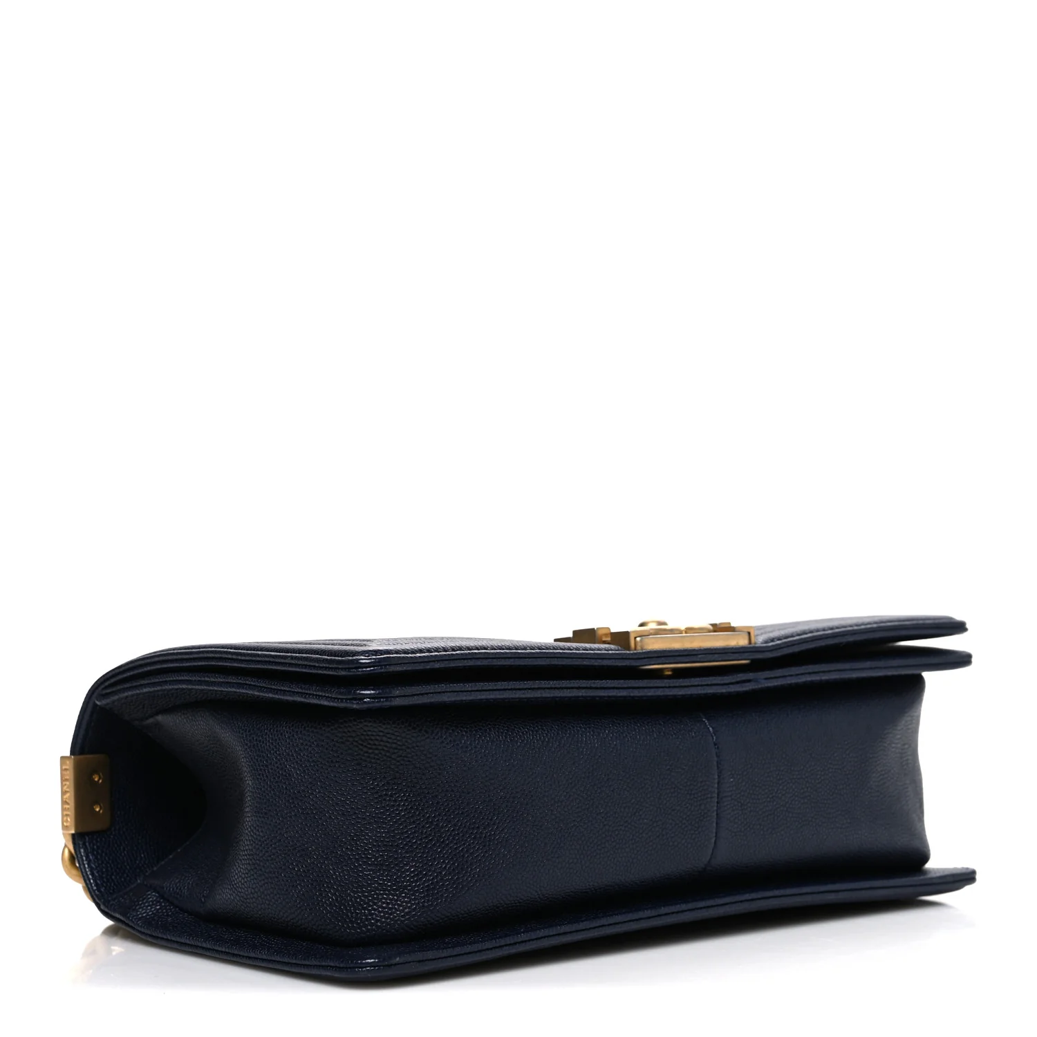 Caviar Quilted Medium Boy Flap Navy